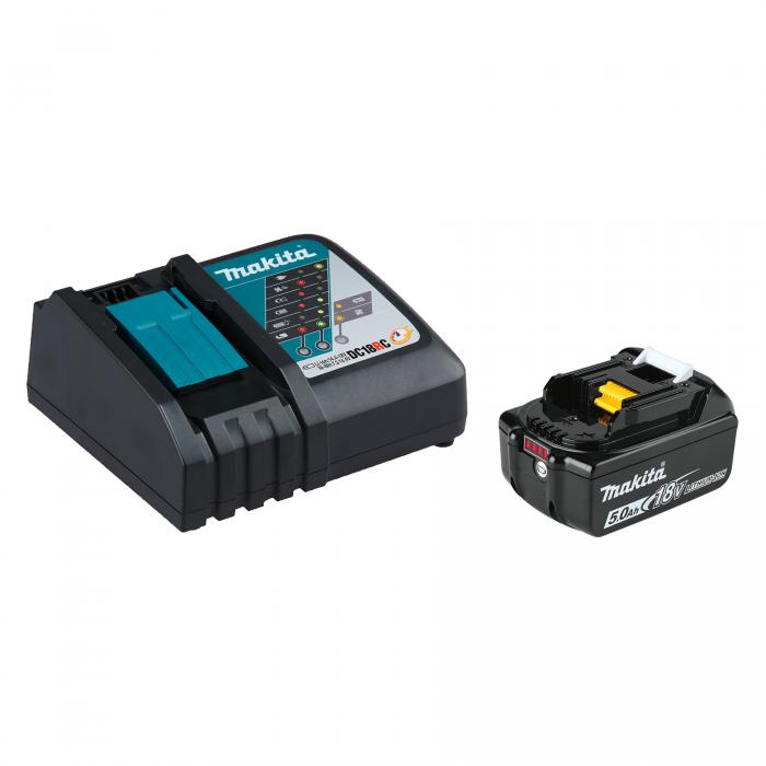 Ensemble batterie li-ion 18 V (5,0 Ah) et chargeur Rapide