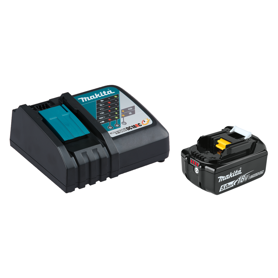 Ensemble batterie li-ion 18 V (5,0 Ah) et chargeur Rapide