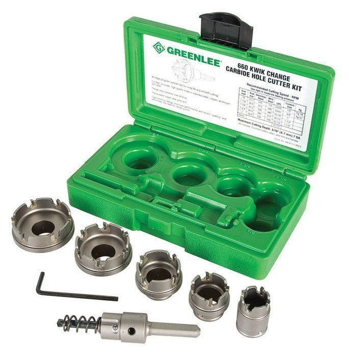CARBIDE CTTR, QUICK CHGE, 6PC