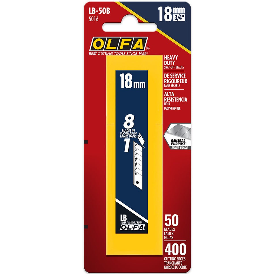 OLFA 18mm LB-50B Snap Blades, 50pk