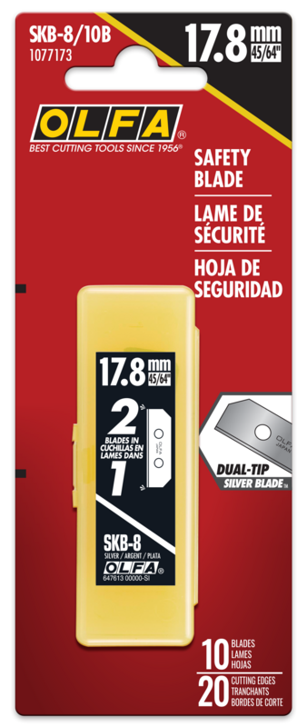 OLFA SKB-8/10B SK-8 Replacement Blade w/ 90 degree Slim-Edge, 10pk