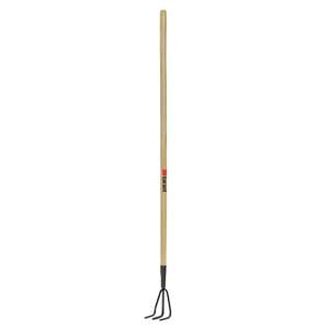 Sarcloir 3 dents acier forgé, manche bois, Garant Standard
