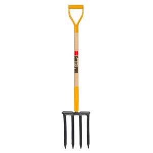 Digging Fork, 4 tines 11", forged steel, D-handle, Garant Pro
