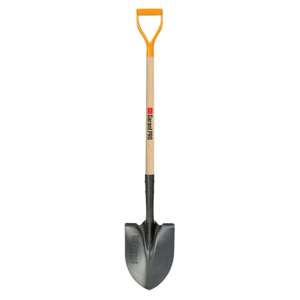 Pelle ronde, dos creux, manche bois 35 po, dh, Garant Pro