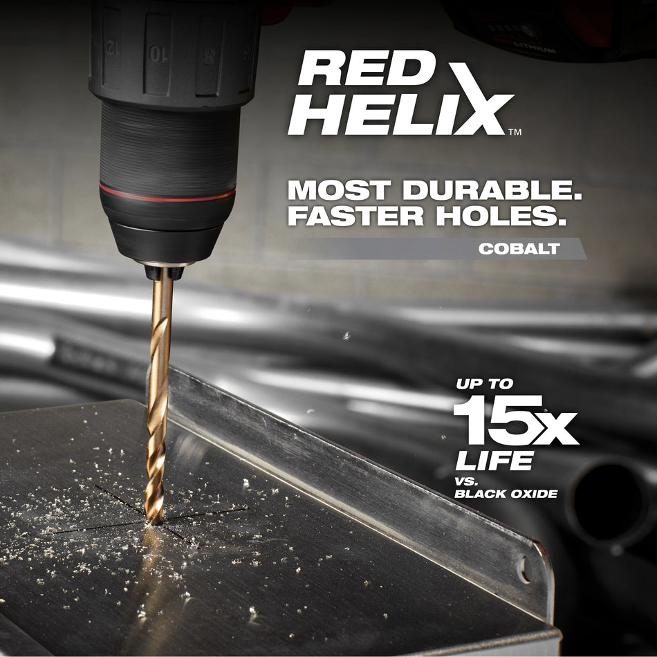 COBALT DRILL BIT, RED HELIX, 3/8 in.