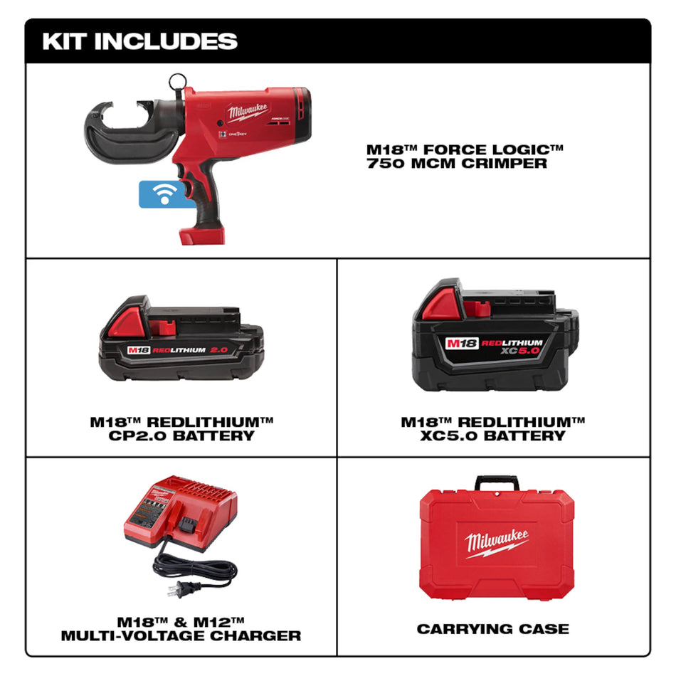 Kit de sertisseuse M18 FORCE LOGICMC 750 MCM