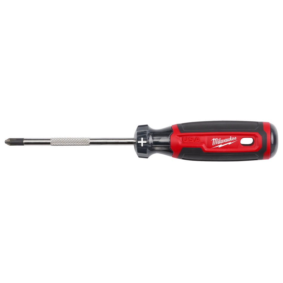 Phillips screwdriver #2 with cushion grip handle and 4 in shaft (US)