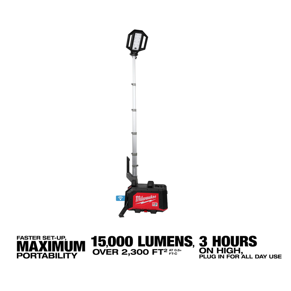 Tour d’éclairage compacte à double source d’alimentation MX FUELMC ROCKETMC