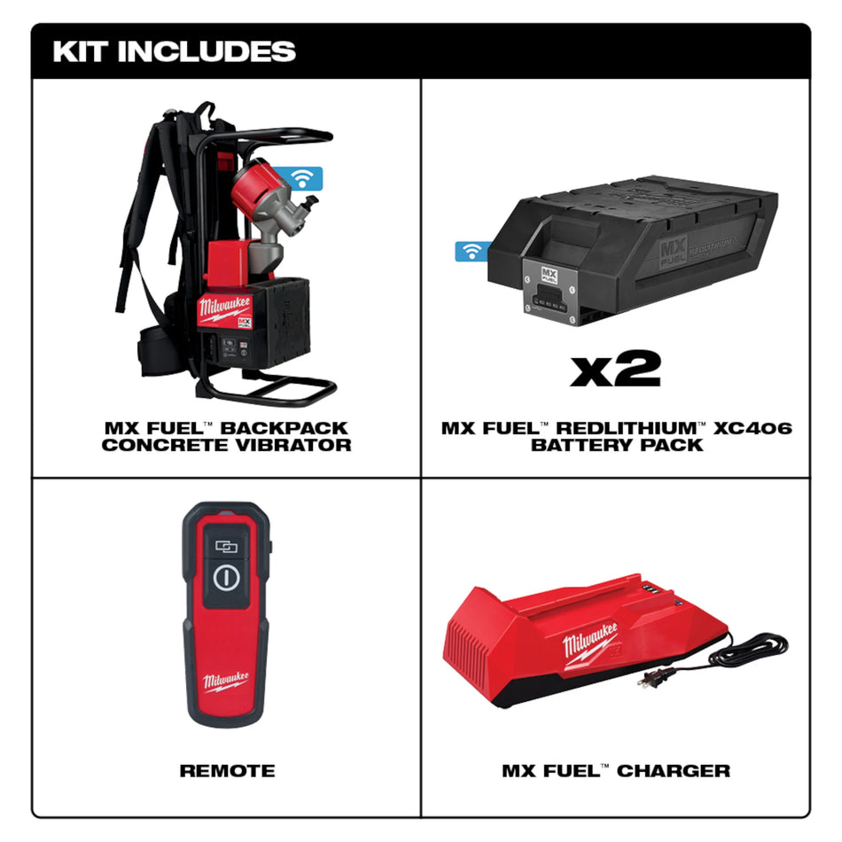 MX FUEL Backpack Concrete Vibrator Kit