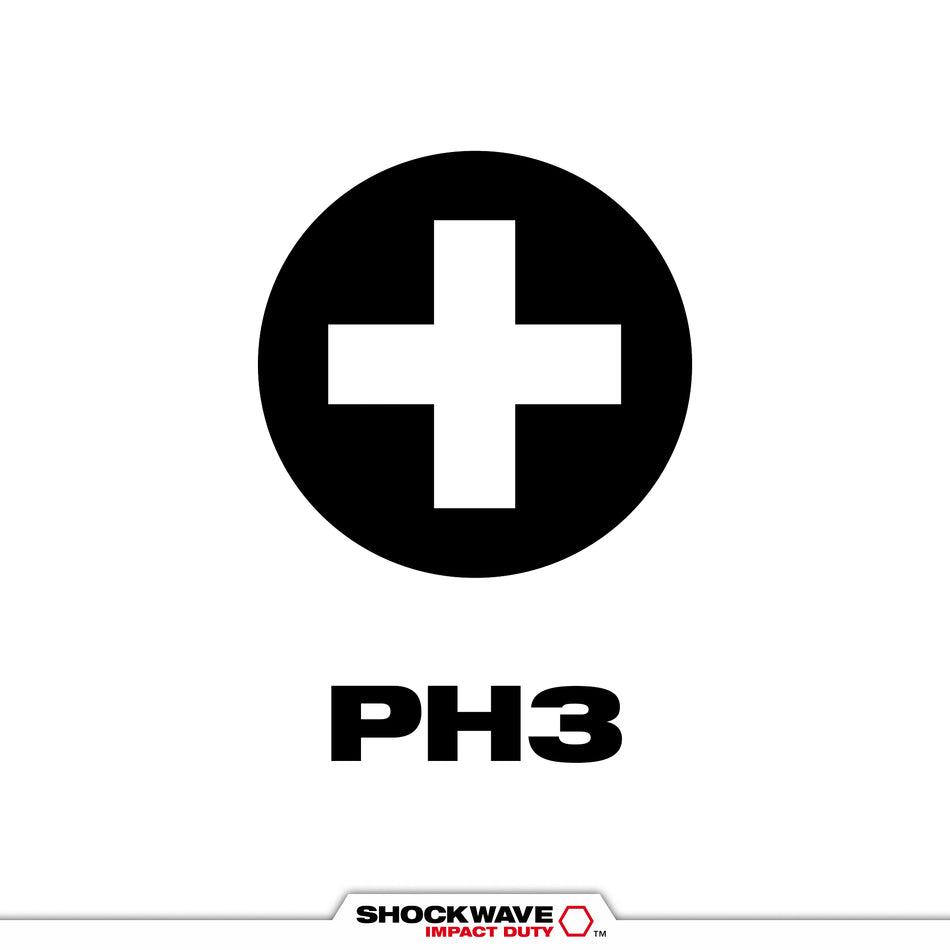 SHOCKWAVE™ 3.5 po. PH3 Embouts pour visseuse à percussion 5PK