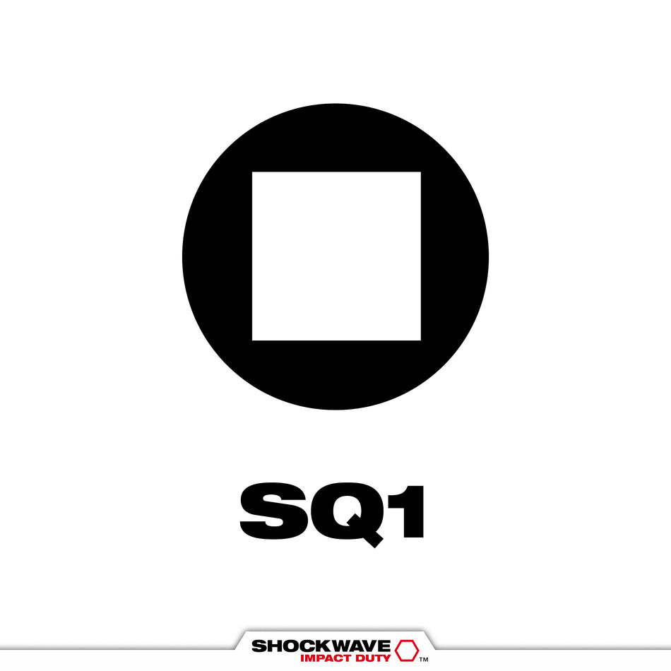 SHOCKWAVE™ 6 po. SQ1 Impact Driver Bit