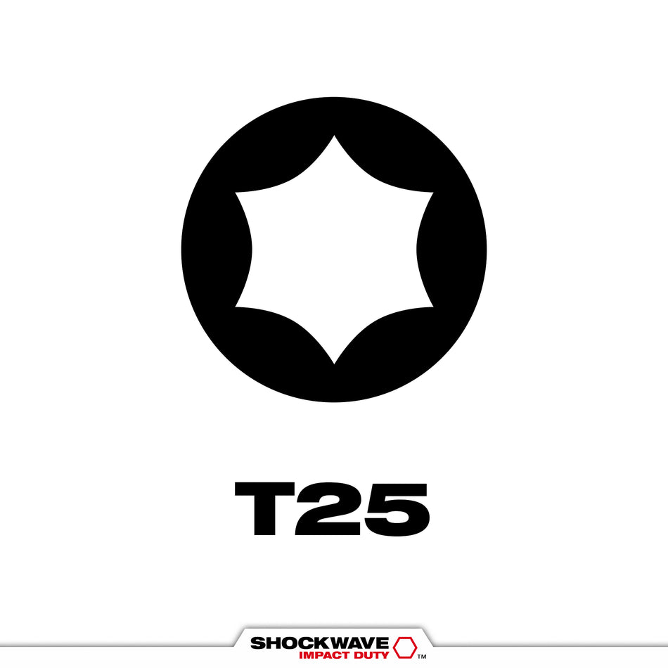 Shockwave™ T25 x 2 in. Torx Bit 25PC