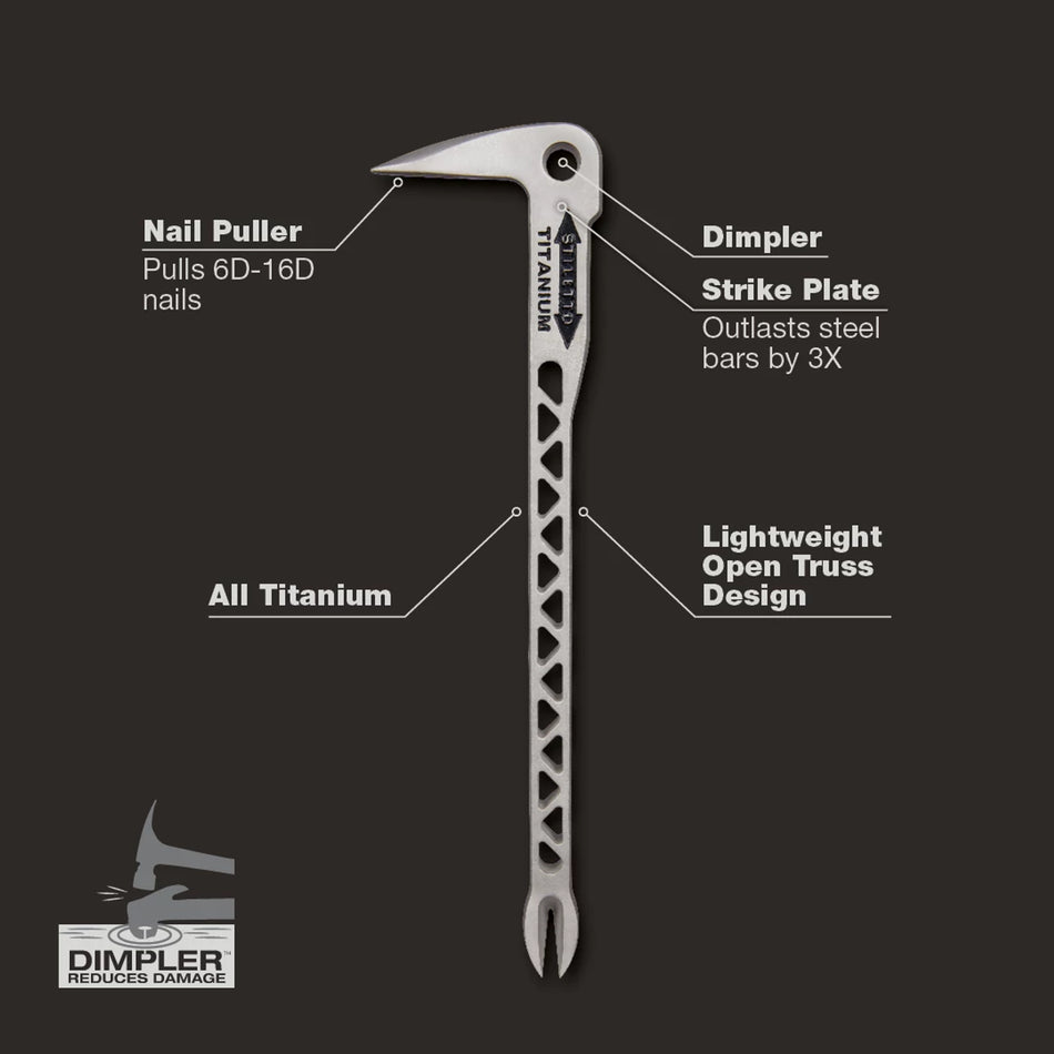 Arrache-clous de 12 po en titane avec Dimpler®