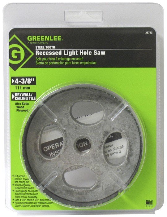 HOLESAW,LIGHT 4-3/8 STL TOOTH