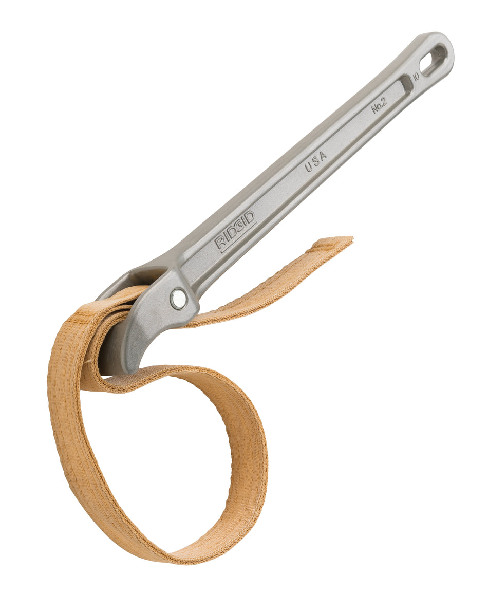 11 ¾ inch aluminum strap wrench with 17" x 1-1/8" strap